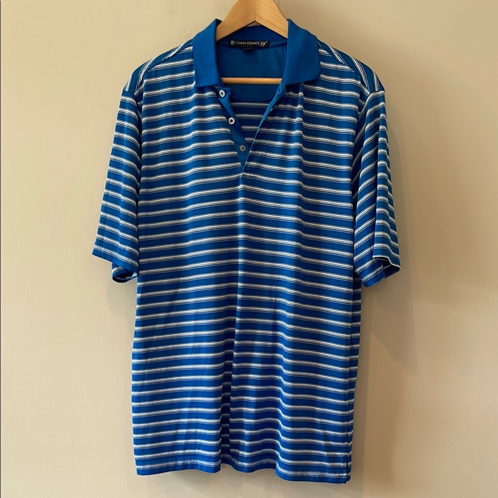 Men's Golf Striped Polo Shirt